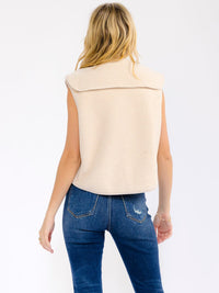 WOMEN'S SLEEVELESS BUTTON UP FRONT POCKETS VEST