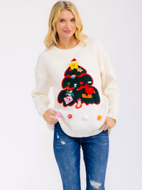 WOMEN'S LONG SLEEVE PULLOVER HOLIDAY SWEATER