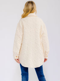 WOMEN'S LONG SLEEVE BUTTON UP FRONT POCKETS DETAILED JACKET