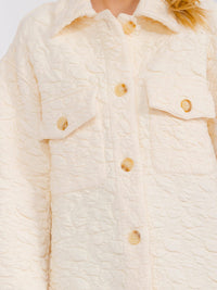 WOMEN'S LONG SLEEVE BUTTON UP FRONT POCKETS DETAILED JACKET