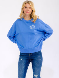 WOMEN'S LONG SLEEVE GRAPHIC PULLOVER SWEATER