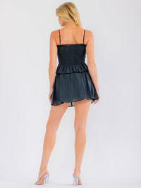 WOMEN'S SLEEVELESS SMOCK TANK TOP & ELASTIC WAIST POCKETS SKORT 2PC. SET