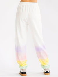 WOMEN'S ELASTIC WAIST FRONT POCKETS TIE DYE JOGGER PANTS