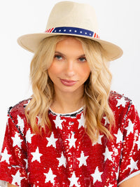 WOMEN'S USA RIBBON SUN HAT