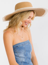 WOMEN'S LACE RIBBON SUN HAT