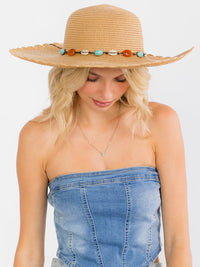 WOMEN'S MULTI SEA SHELLS SUN HAT