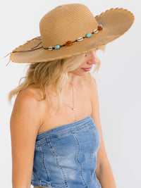 WOMEN'S MULTI SEA SHELLS SUN HAT