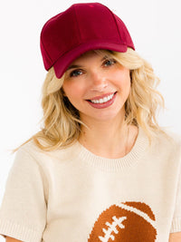 WOMEN'S SOLID ADJUSTABLE STRAP BASEBALL CAPS