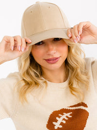 WOMEN'S SOLID ADJUSTABLE STRAP BASEBALL CAPS