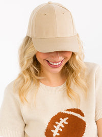 WOMEN'S SOLID ADJUSTABLE STRAP BASEBALL CAPS