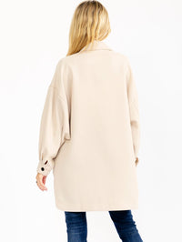 WOMEN'S LONG SLEEVE BUTTON UP FRONT POCKETS JACKET