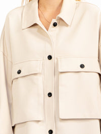 WOMEN'S LONG SLEEVE BUTTON UP FRONT POCKETS JACKET
