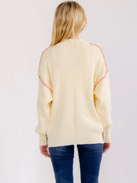 WOMEN'S LONG SLEEVE CHERRY PULLOVER SWEATERS