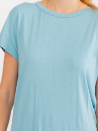 WOMEN'S SHORT SLEEVE OPEN BACK TOP