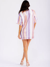 WOMEN'S SHORT SLEEVE MULTI SEQUINS ITS MY BIRTHDAY MINI DRESS