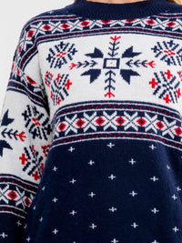 *****PLUS SIZE LONG SLEEVE HOLIDAY PRINT PULLOVER SWEATER