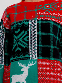 ***PLUS SIZE LONG SLEEVE HOLIDAY PRINT PULLOVER SWEATER