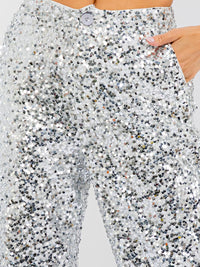 WOMEN'S ELASTIC WAIST SEQUINS MINI SHORTS (Copy)