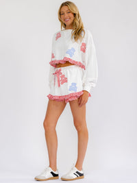 WOMEN'S LONG SLEEVE PLAID GRAPHIC PULLOVER SWEATER