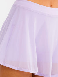 WOMEN'S ELASTIC WAIST SOLID MINI SKORTS