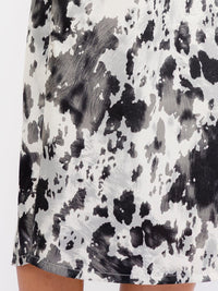 WOMEN'S ZIP UP ANIMAL PRINT MIDI SKIRT
