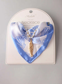 FASHION MULTI LAYER BANDANA SEA SHELL FISH PENDANT NECKLACE