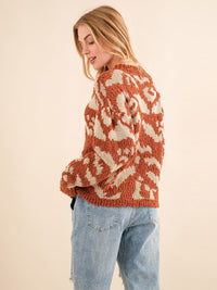 WOMEN'S LONG SLEEVE COLORBLOCK PULLOVER SWEATER