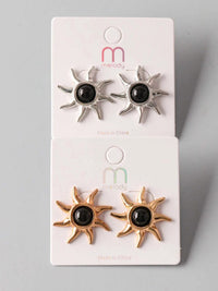FASHION GOLD & SILVER SUN EARRINGS