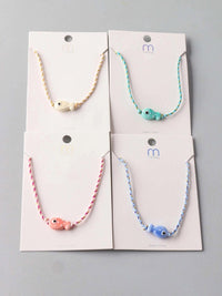 FASHION ASSORTED COLORS FISH PENDANT NECKLACE