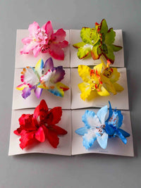 FASHION ASSORTED COLORS FLOWER HAIR COMB BARETTE