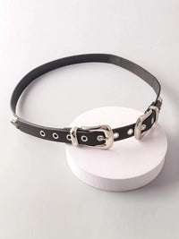 FASHION DOUBLE SQUARE BUCKLE WAIST BELT