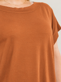 ENTRO PLUS SIZE SHORT SLEEVE LOOSE FIT BLOUSE