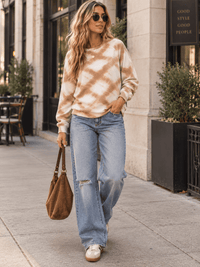 ENTRO WOMEN'S LONG SLEEVE TIE DYE TOP