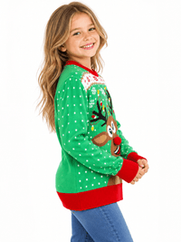 KIDS LONG SLEEVE CHRISTMAS GRAPHIC PULLOVER SWEATER