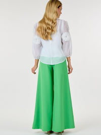 WOMEN'S ZIP UP WIDE LEG PALAZZO PANTS