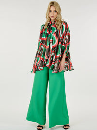 WOMEN'S ZIP UP WIDE LEG PALAZZO PANTS