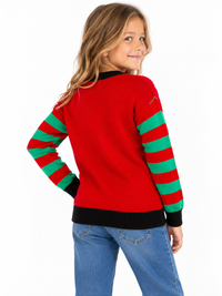 KIDS LONG SLEEVE CHRISTMAS GRAPHIC PULLOVER SWEATER