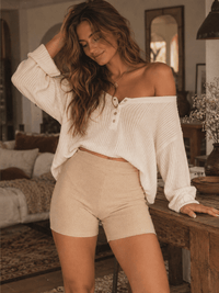 WOMEN'S ZIPPER CLOSURE SHIMMER BANDAGE MINI SHORTS