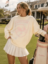 WOMEN'S LONG SLEEVE FRONT POCKETS GRAPHIC PULLOVER SWEATER