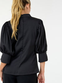 WOMEN'S 3/4 SLEEVE MOCK NECK BLOUSE