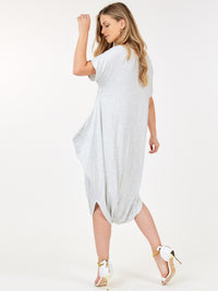 WOMEN'S SHORT SLEEVE V-NECK LOOSE FIT JUMPSUIT