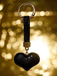 FASHION HEART RHINESTONES PENDANT KEYCHAIN