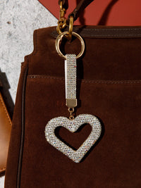 FASHION HEART RHINESTONES PENDANT KEYCHAIN