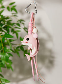 FASHION PU LEATHER DOLPHIN MULTI PENDANT KEYCHAIN
