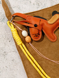 FASHION PU LEATHER HORSE MULTI PENDANT KEYCHAIN