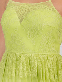 WOMEN'S SLEEVELESS LACE TIERED MAXI GOWN DRESS (Copy)
