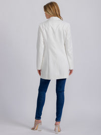 WOMEN'S LONG SLEEVE BUTTON CLOSURE FRONT POCKETS BLAZER