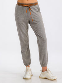 WOMEN'S ELASTIC WAIST FRONT POCKET JOGGER SWEATPANTS (Copy)