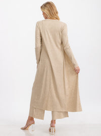 WOMEN'S LONG SLEEVE BUTTON UP RIBBED CARDIGAN