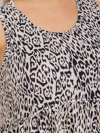 PLUS SIZE SLEEVELESS ANIMAL PRINT TANK TOP